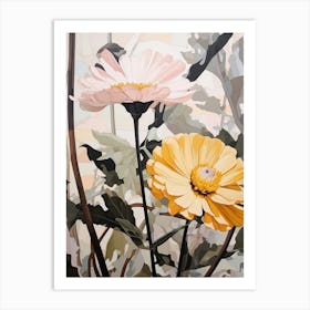 Flower Illustration Calendula 1 Art Print