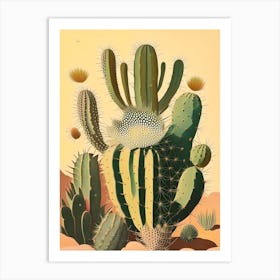 Peyote Cactus Rousseau Inspired Garden Art Print