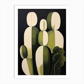 Modern Abstract Cactus Painting Carnegiea Gigantea Cactus 1 Art Print