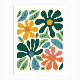 Flowers And Leaves 6 Art Print