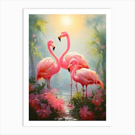 Flamingo Fun 12 Art Print