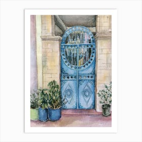 Greek door Art Print