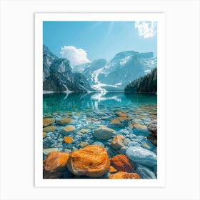 Rocky Lake In The Alps Art Print