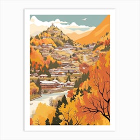 Bhutan 2 Travel Illustration Art Print