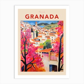 Granada Spain 3 Fauvist Travel Poster Art Print