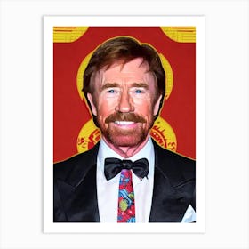 Chuck Norris Illustration Movies Art Print