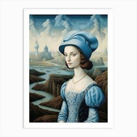 'The Blue Lady' Art Print