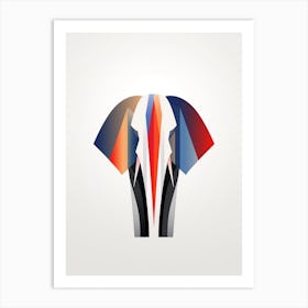 Elephant Minimalist Abstract 6 Art Print