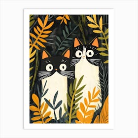 Cats In The Forest 2 Art Print