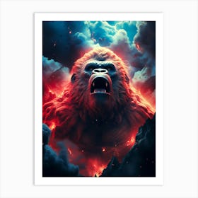 Gorilla In The Sky 1 Art Print