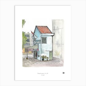 Tiny house 02 Saigon Vietnam Watercolor Illustration Art Print