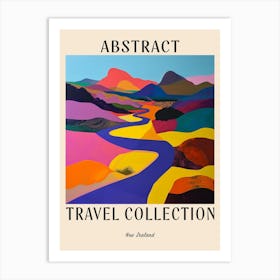 Abstract Travel Collection Poster New Zealand 3 Art Print