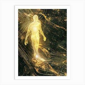 Golden Man 1 Art Print