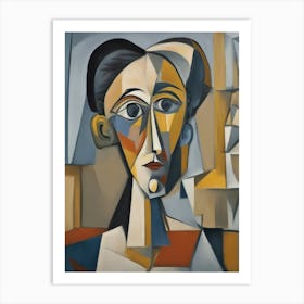 Portrait Of A Woman Style Abstract Art Print