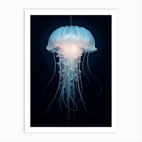 Lions Mane Jellyfish Realistic 5 Art Print
