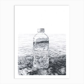 Water Bottle Art Print