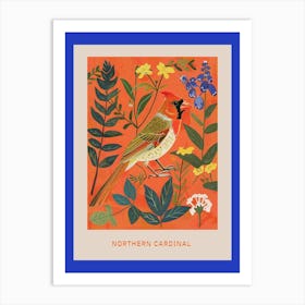 Spring Birds Poster Northern Cardinal 2 Art Print