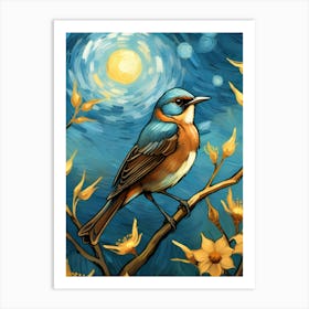 Bird On A Branch 2 Art Print