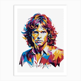 Jim Morrison 01 Portrait Music Icon Style WPAP Pop Art Art Print