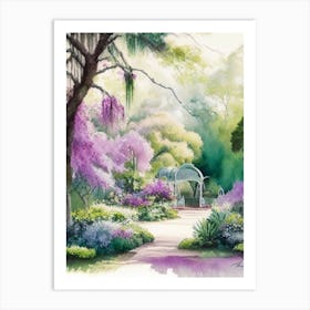 Bellingrath Gardens, 1, Usa Pastel Watercolour Art Print