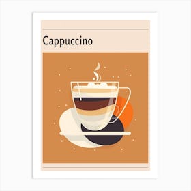 Cappuccino Midcentury Modern Poster Art Print