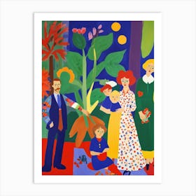 Family In The Garden Art Print