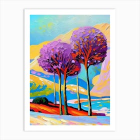 Trees In The Snow Art Print