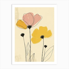 Richmond Flower Market Boho Minimalist Style Art Print