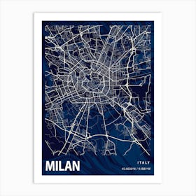 Milan Crocus Marble Map Art Print