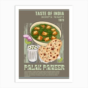 "Green Delight: Palak Paneer" Art Print