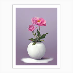 Peonies In A Vase 1 Art Print