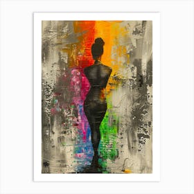 Silhouette Of A Woman 6 Art Print