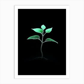 Neon Plant 5 Art Print