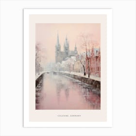 Dreamy Winter Painting Poster Cologne Germany 4 Art Print