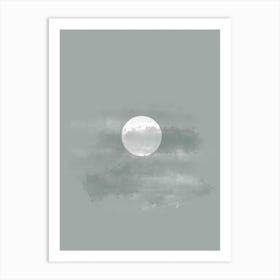 Full Moon Bedroom Art Print