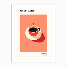 Americano Coffee Art Print