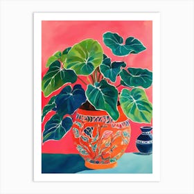 Colorful plant in a pot Art Print