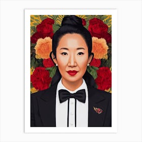 Sandra Oh Illustration Movies Art Print