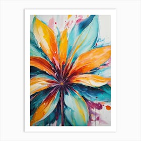 Abstract Flower Painting 5 Art Print