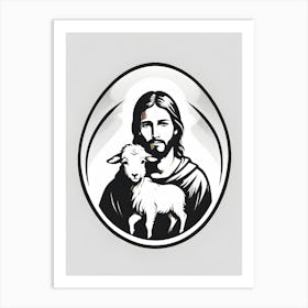 Jesus With A Lamb 3 Art Print