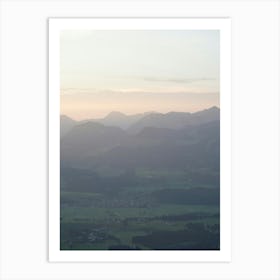 Sunset In The Mountains Art Print