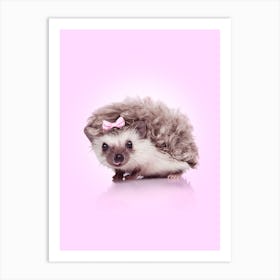 Curvy Hedgehog Art Print