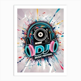 Dj Music Festival Art Print