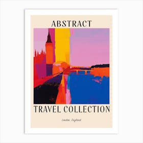 Abstract Travel Collection Poster London England 7 Art Print