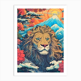 Lion In The Mountains 1 Art Print