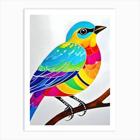 Colorful Bird-Reimagined 13 Art Print