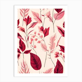 Seamless Floral Pattern 48 Art Print