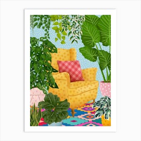 Colourful Plant Room 5 Art Print