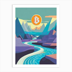 Bitcoin In The Mountains Art Print