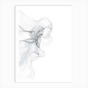 Abstract Smoke Lines Art Print